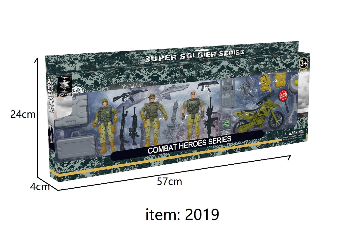 TOYBILLION Military Toy Playset with Soldiers Army Men Figures and Weapon Gear Accessories Military Combat Toys