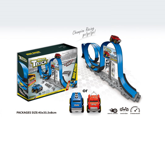 TOYBILLION Magnetic Anti-Gravity Racing Roller Coaster Track Playset--088-2