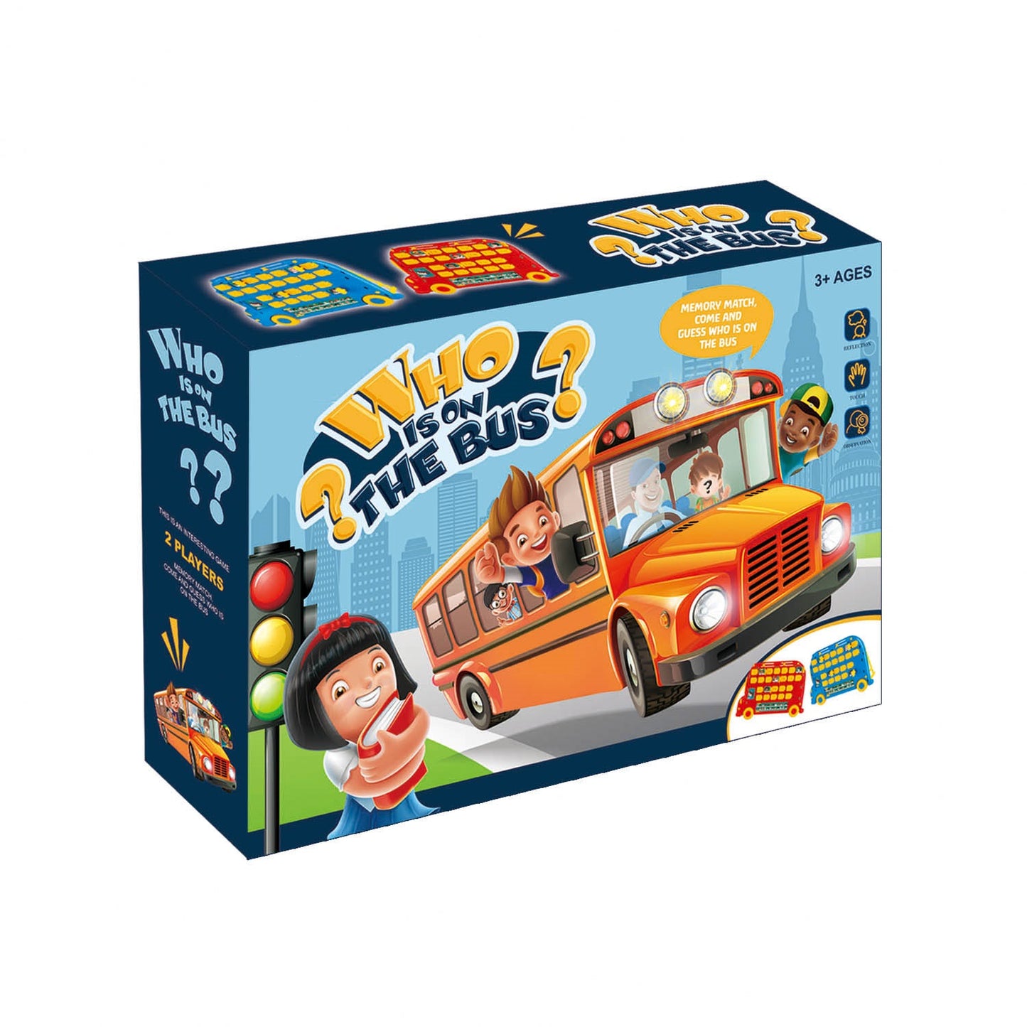 【Novelty Party Game】Who Is on The Bus Board Game Fun for Kids&Adults