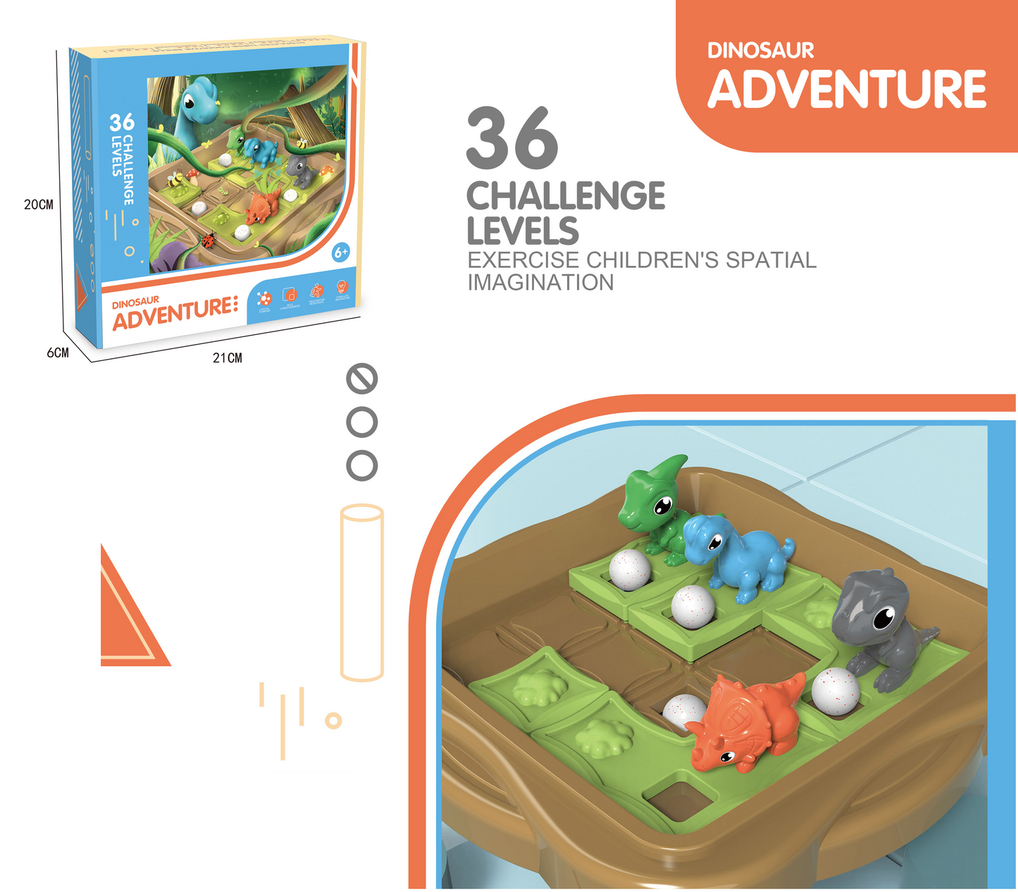 TOYBILLION Dinosaur Adventure Board Game & Logic Game and STEM Toy