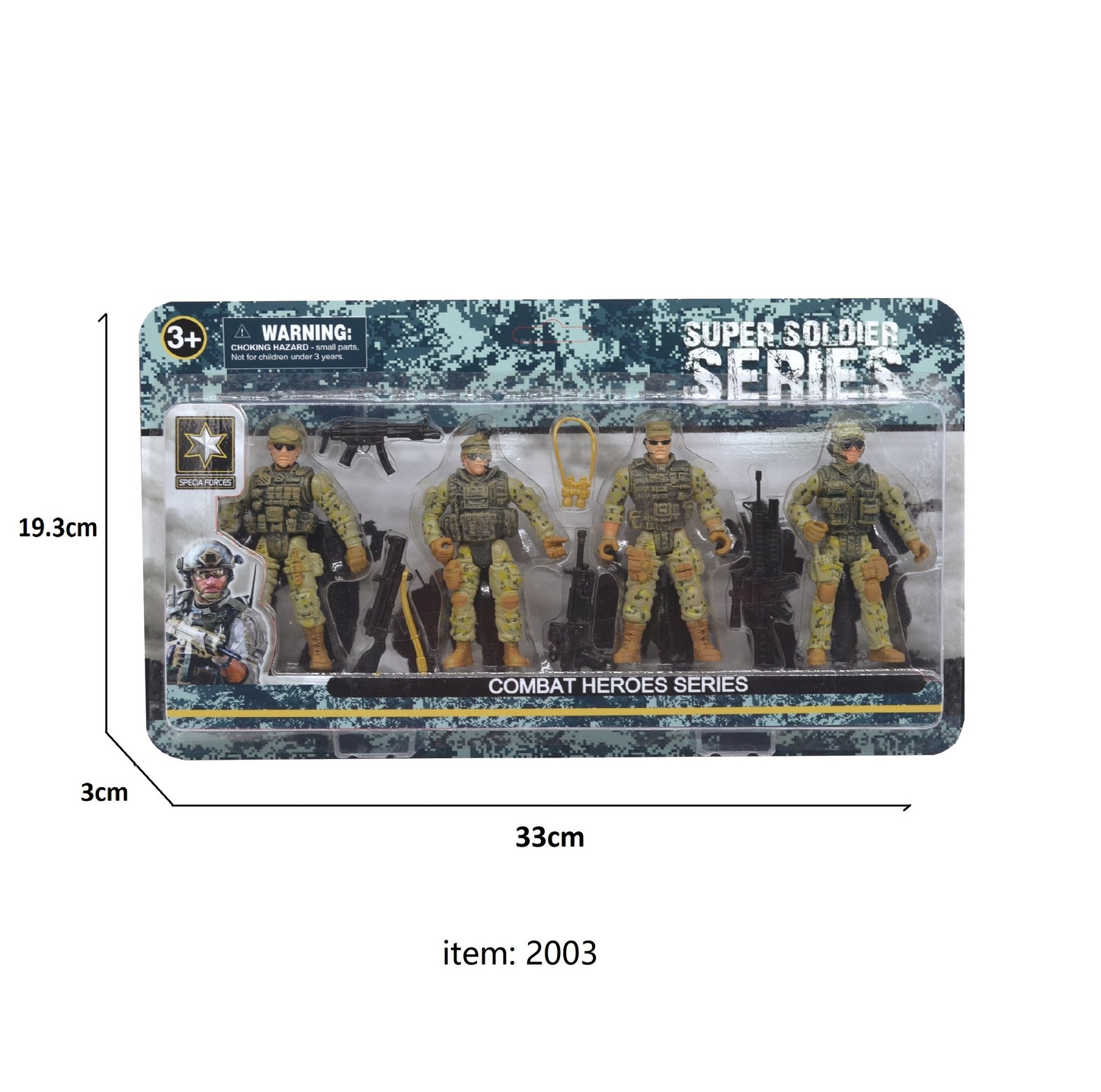 TOYBILLION  Military Toy 4 PCS Playset Soldiers Army Men Figures with Weapon Gear Accessories Military Combat Toys
