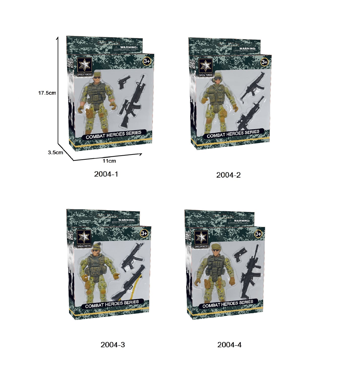 TOYBILLION Military Toy Soldiers Army Men Figures with Weapon Gear Accessories Military Combat Toys