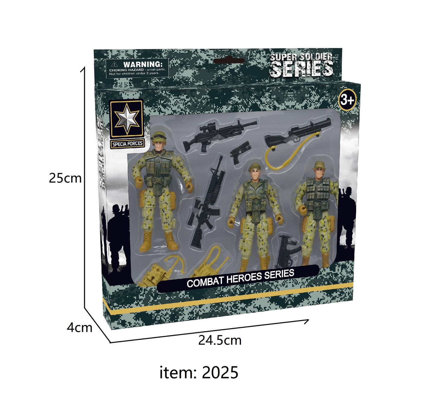 TOYBILLION Military Toy Playset Soldiers Army Men Figures with Weapon Gear Accessories Military Combat Toys