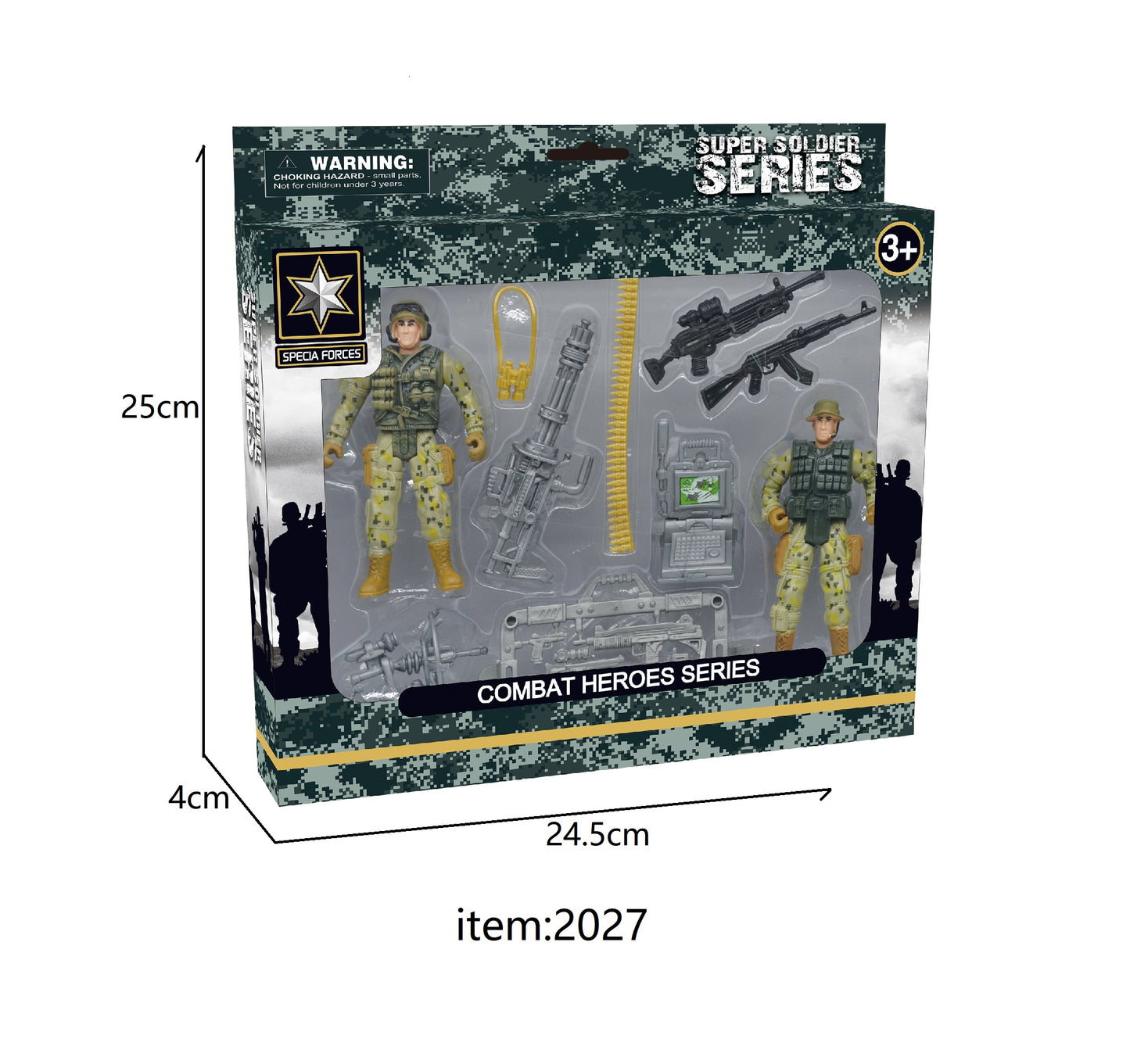 TOYBILLION Military Toy Playset Soldiers Army Men Figures with Weapon Gear Accessories Military Combat Toys