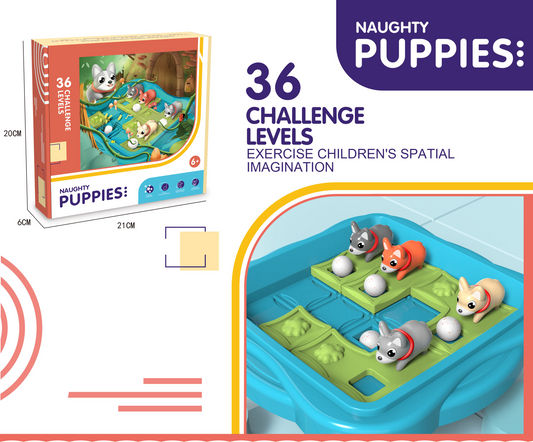 TOBILLION Naughty Puppies Board Game & Logic Game and STEM Toy
