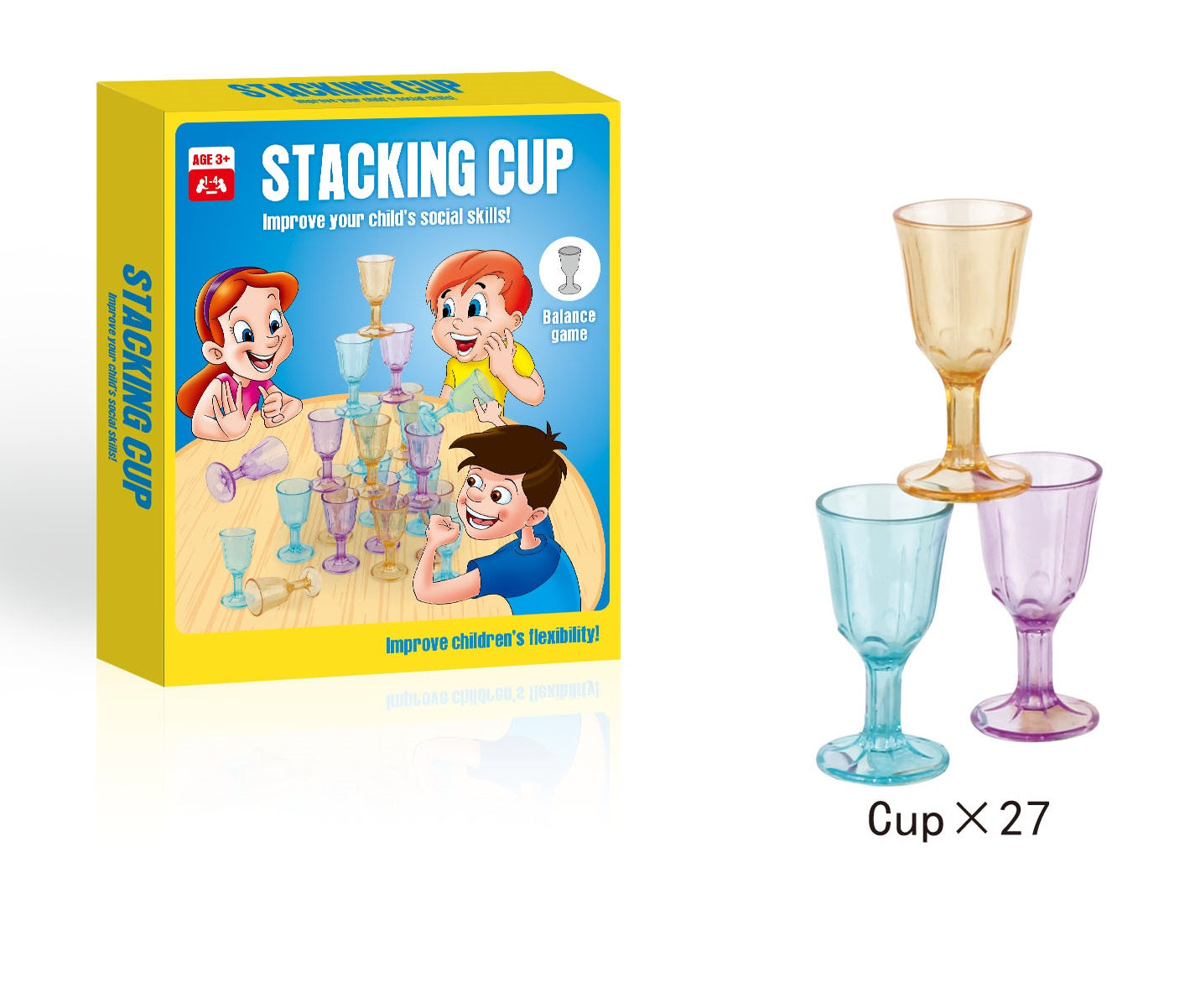 TOYBILLION Stacking Cup Board Game