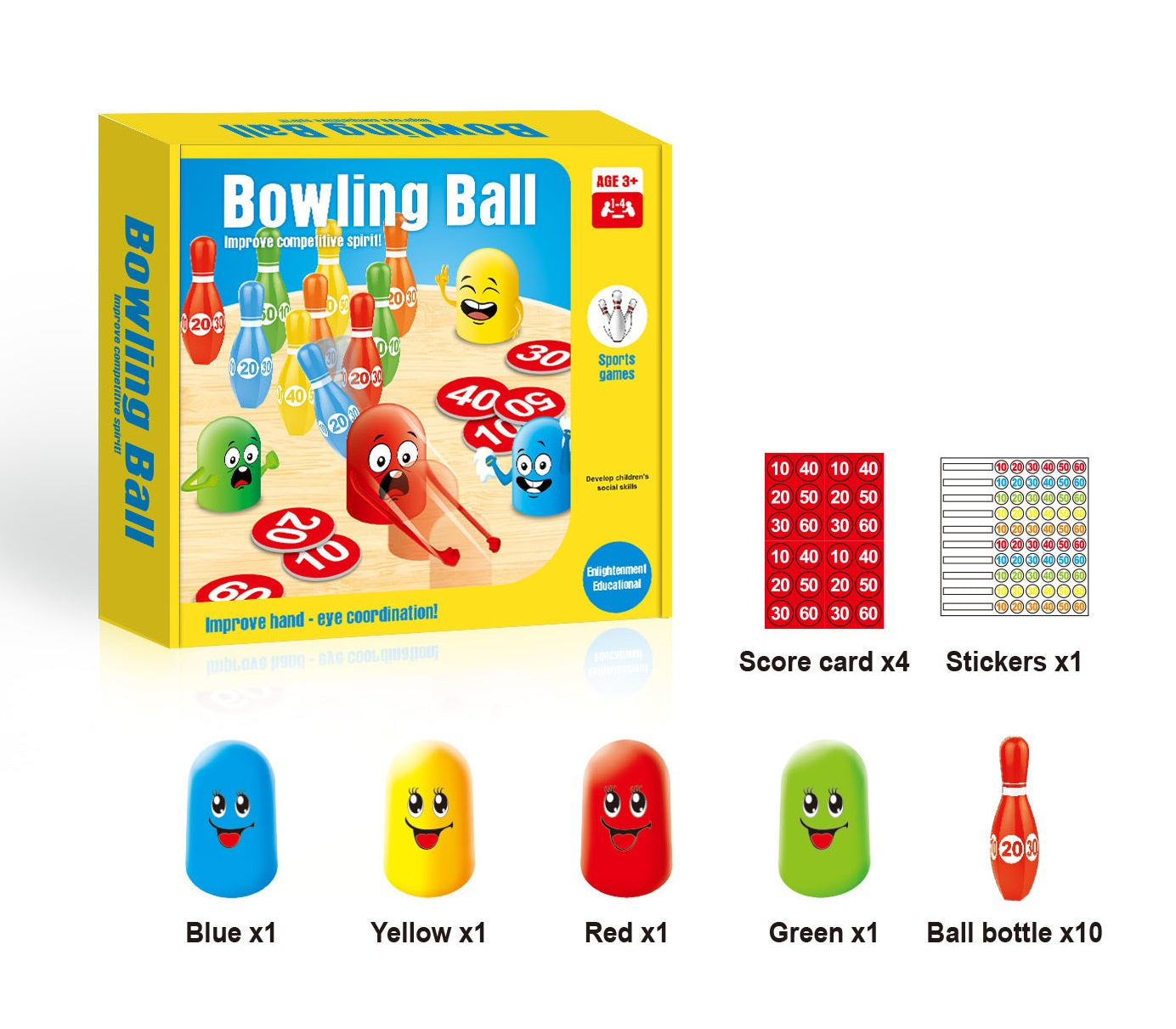 TOYBILLION Bowling Ball Board Game