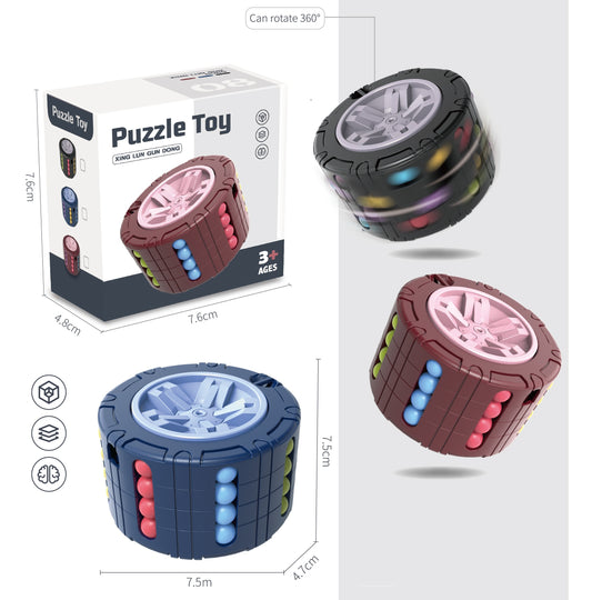 TOYBILLION Tyre Rubik's Cube Bean Puzzle Toy