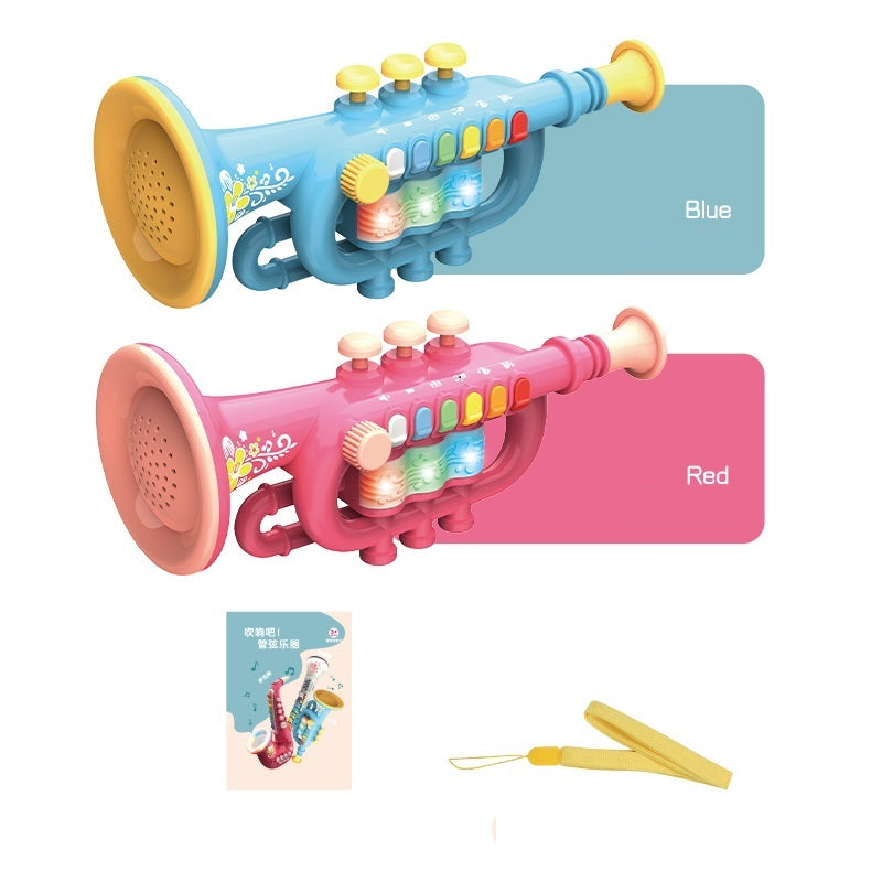 TOYBILLION Saxophone Musical Instrument Toys with Light & Sound Early Education Toy for Boys Girls -GREEN/RED