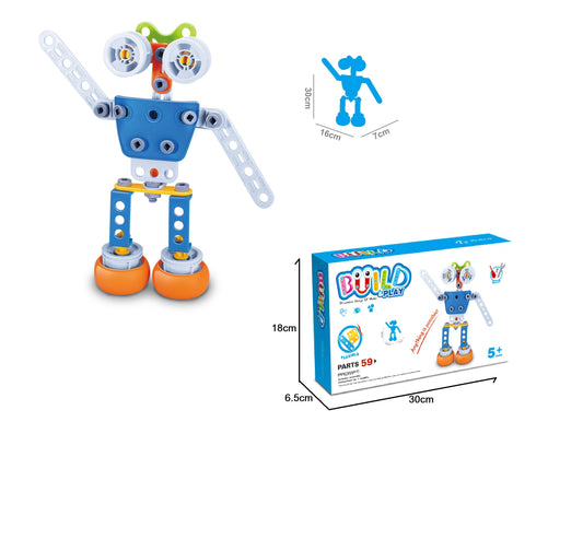 TOYBILLION STEM Robot 59 Pieces Building & Play Kits Educational Learning Toys for Boys & Girls