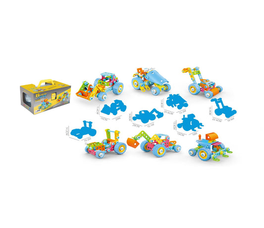 TOYBILLION STEM 6-in-1 Box 118 Pieces Building & Play Kits Educational Learning Toys for Boys & Girls