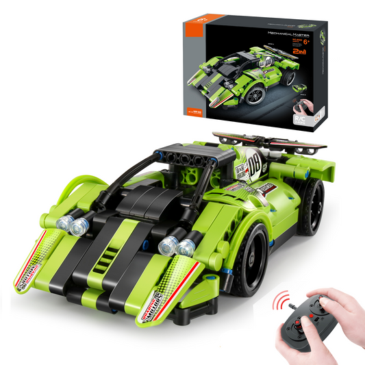 TOYBILLION 2-in-1 Remote Control Racing Car Building Kits (335PCS) -No.8020