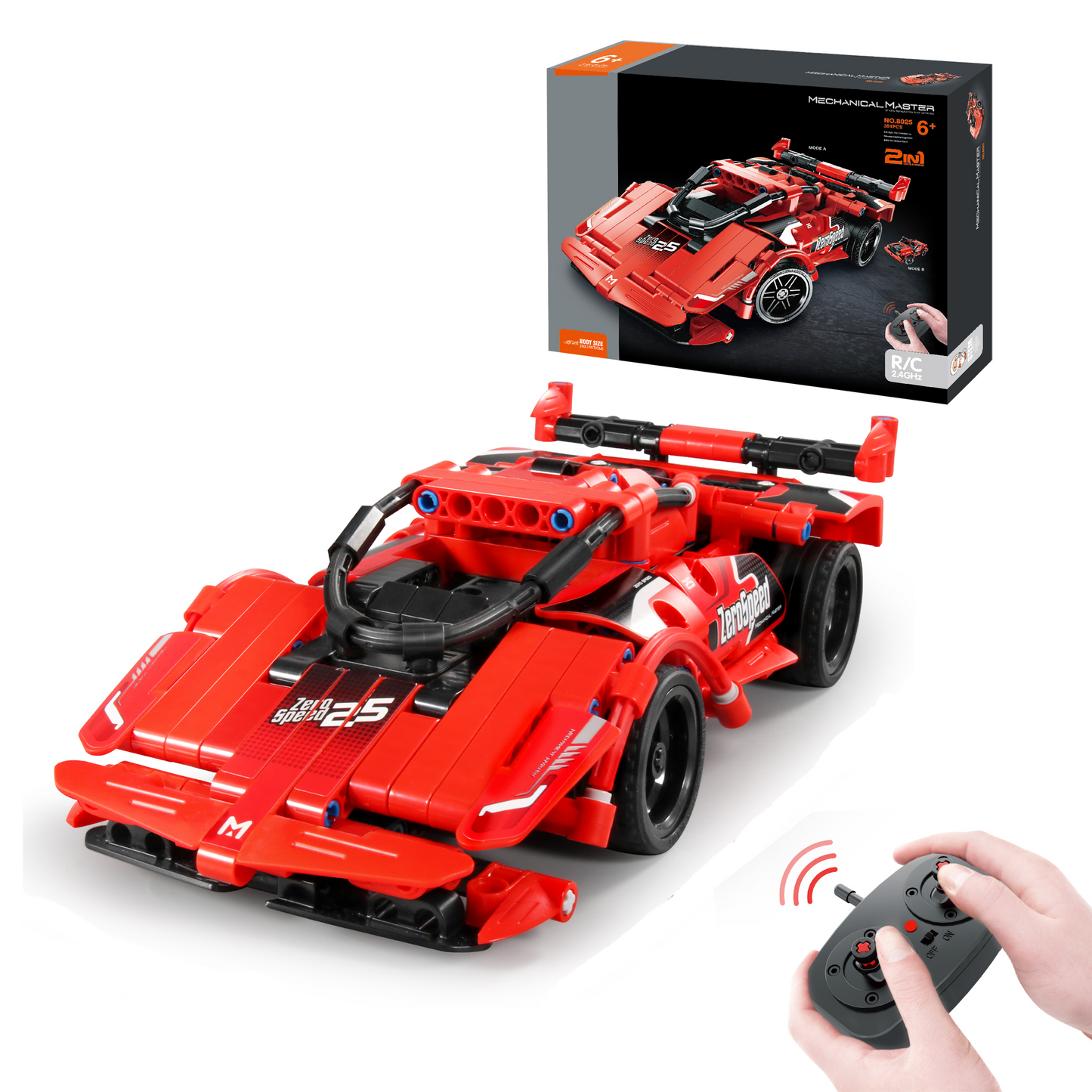 TOYBILLION 2-in-1 Remote Control Supercar Building Kits (341PCS) -No.8025