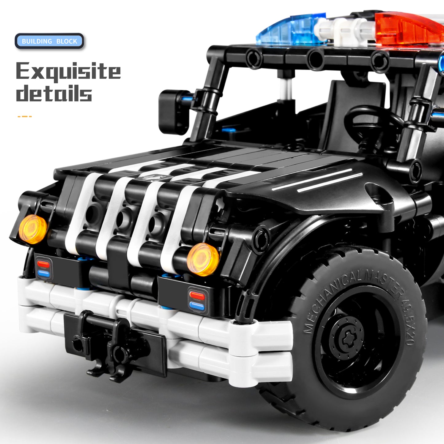 TOYBILLION 2-in-1 Remote Control Armed Police Vehicle Building Kits (355PCS) -No.8026