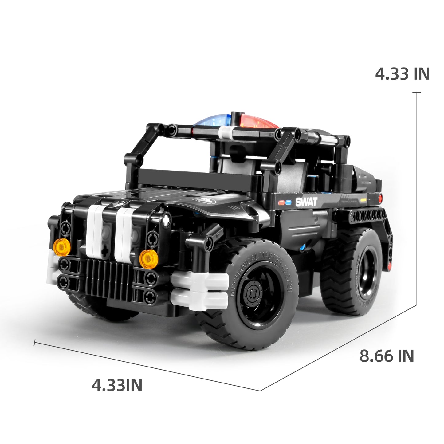 TOYBILLION 2-in-1 Remote Control Armed Police Vehicle Building Kits (355PCS) -No.8026