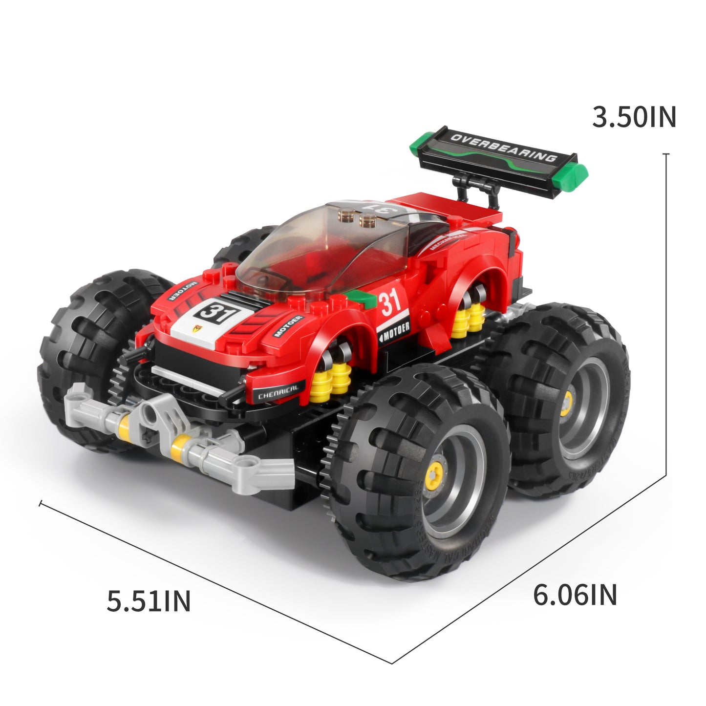 TOYBILLION Coding Remote Control Monster Truck Building Kits (188PCS) -No.8031