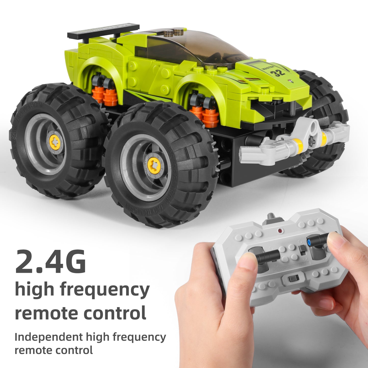 TOYBILLION Coding Remote Control Monster Truck Building Kits (149PCS) -No.8032