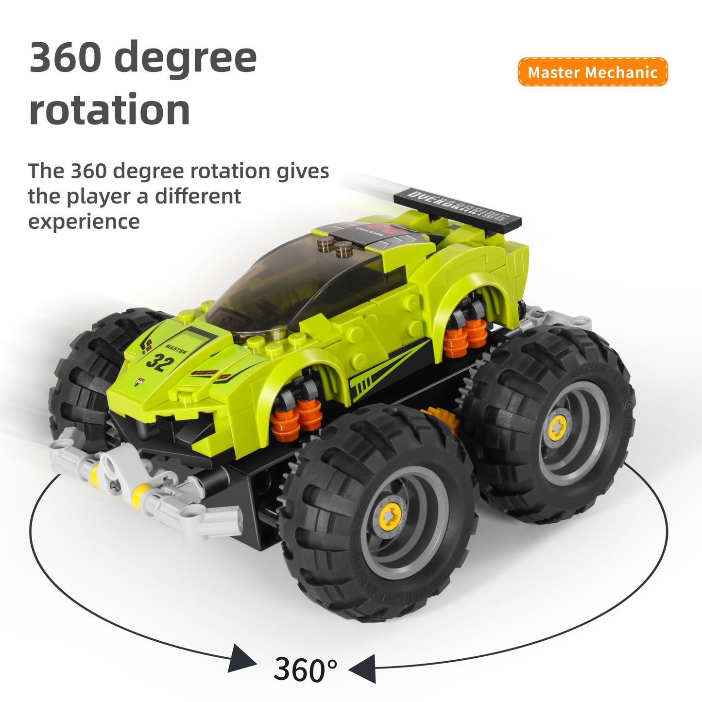 TOYBILLION Coding Remote Control Monster Truck Building Kits (149PCS) -No.8032