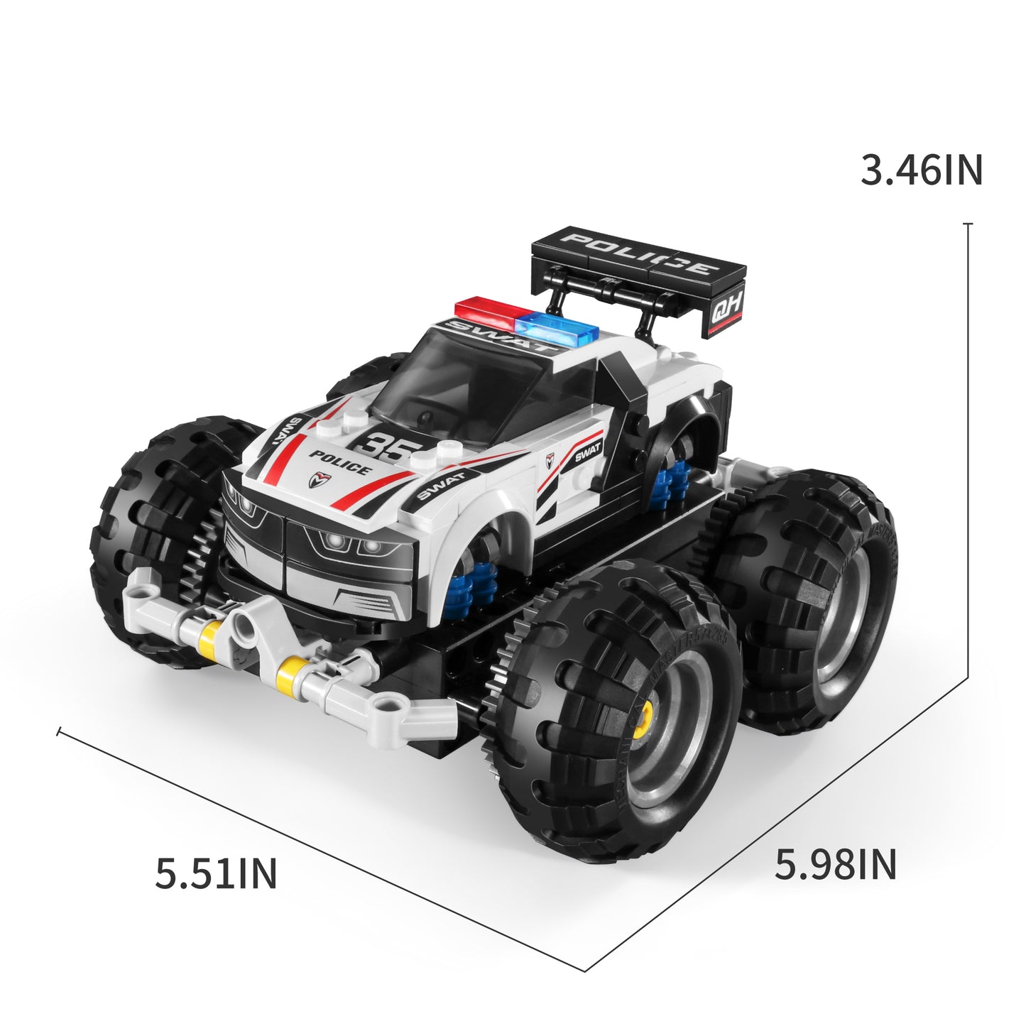 TOYBILLION Coding Remote Control Monster Truck Building Kits (231PCS) -No.8035