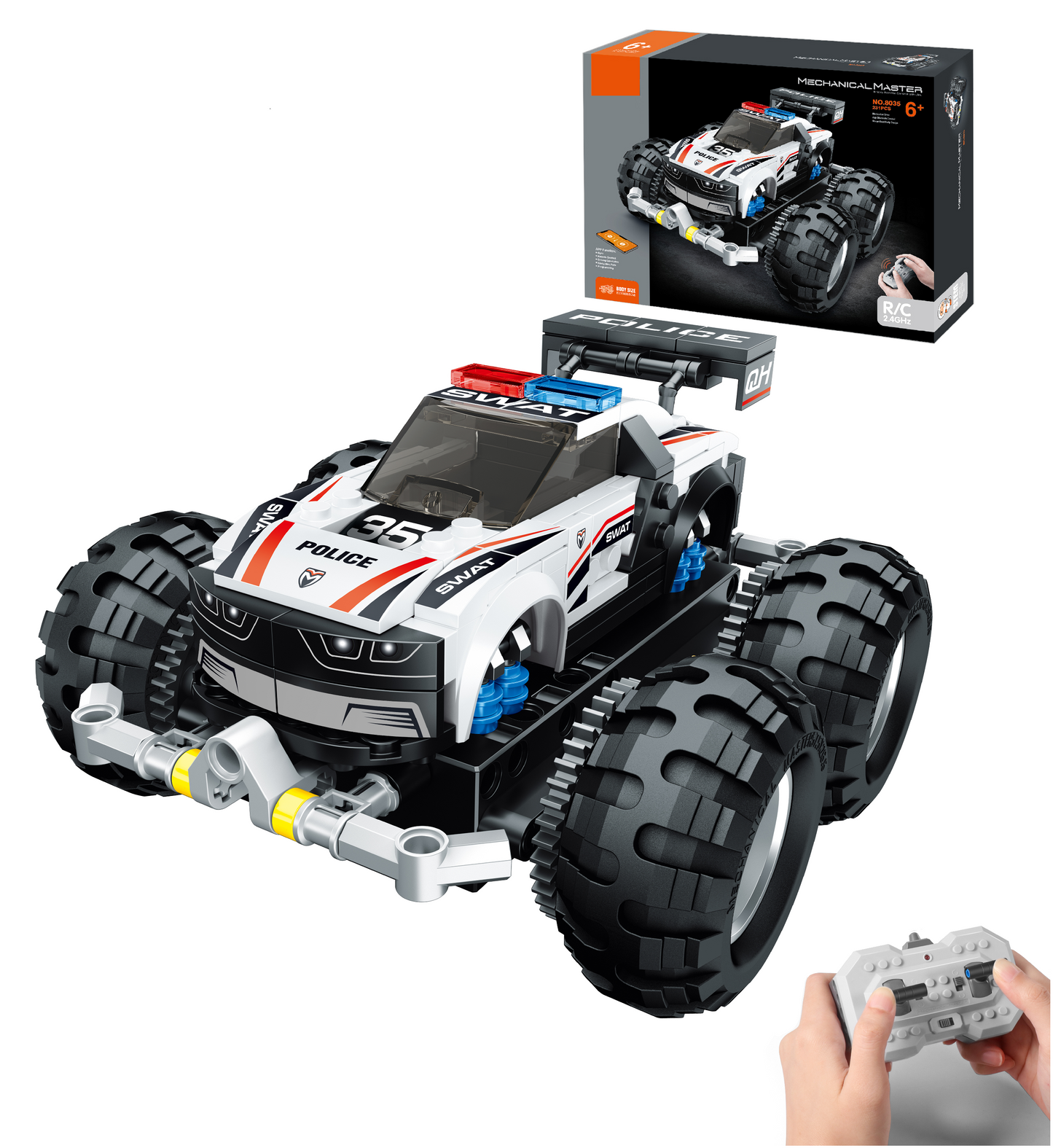 TOYBILLION Coding Remote Control Monster Truck Building Kits (231PCS) -No.8035