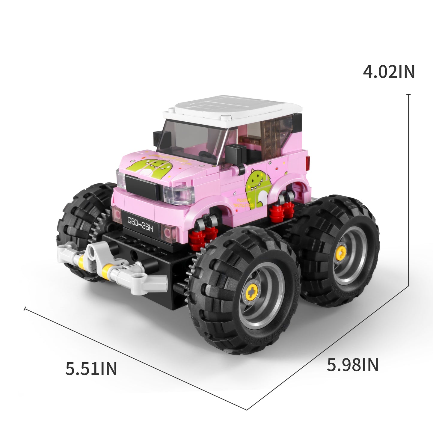 TOYBILLION Coding Remote Control Monster Truck Building Kits (310PCS) -No.8036