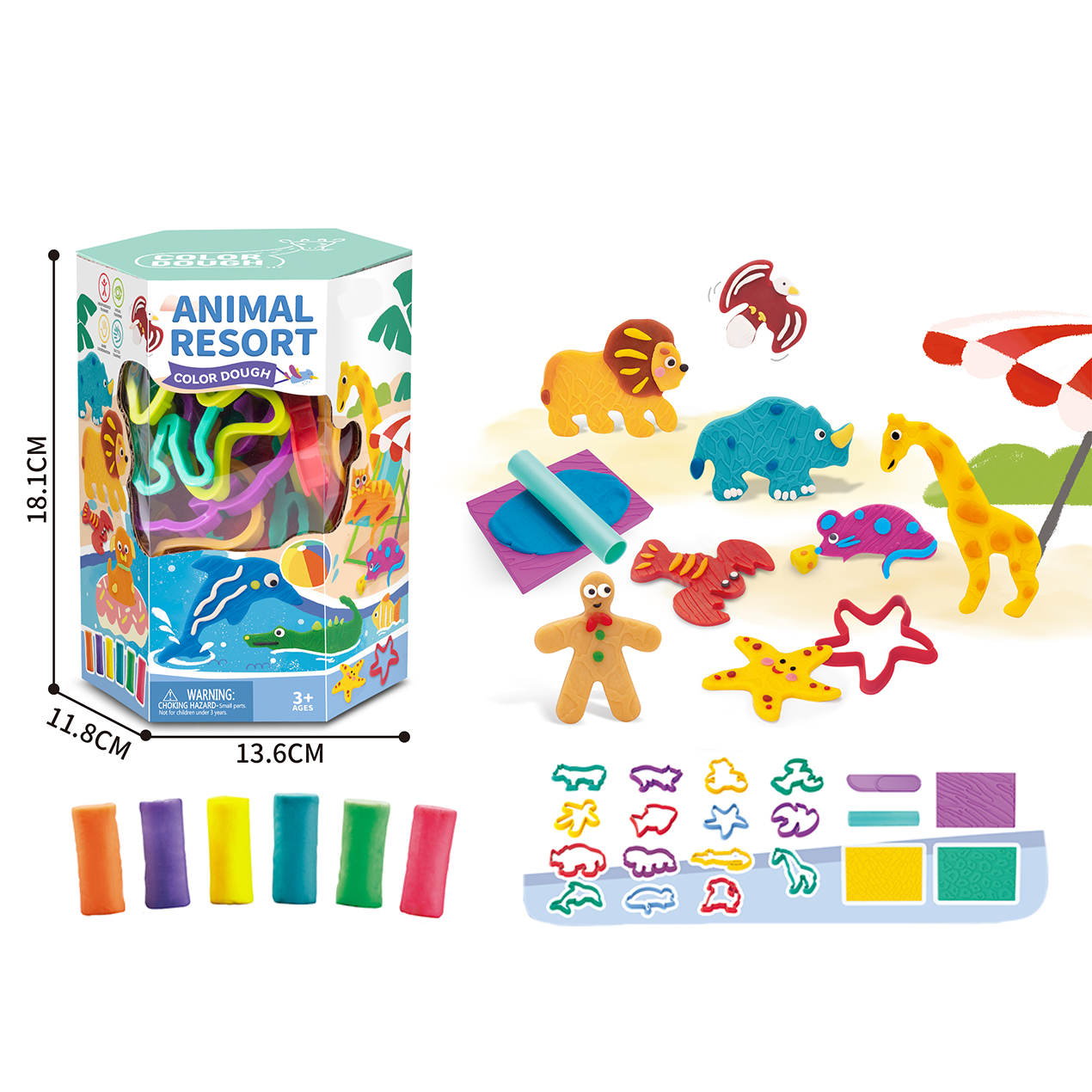 TOYBILLION Animal Resort Color Clay Playset