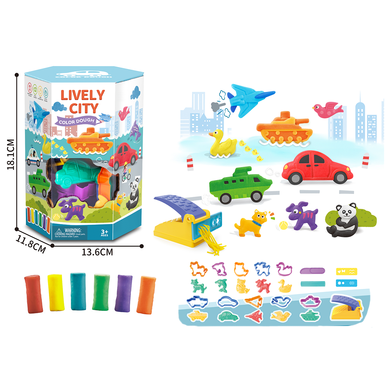 TOYBILLION Lively City Color Clay Playset