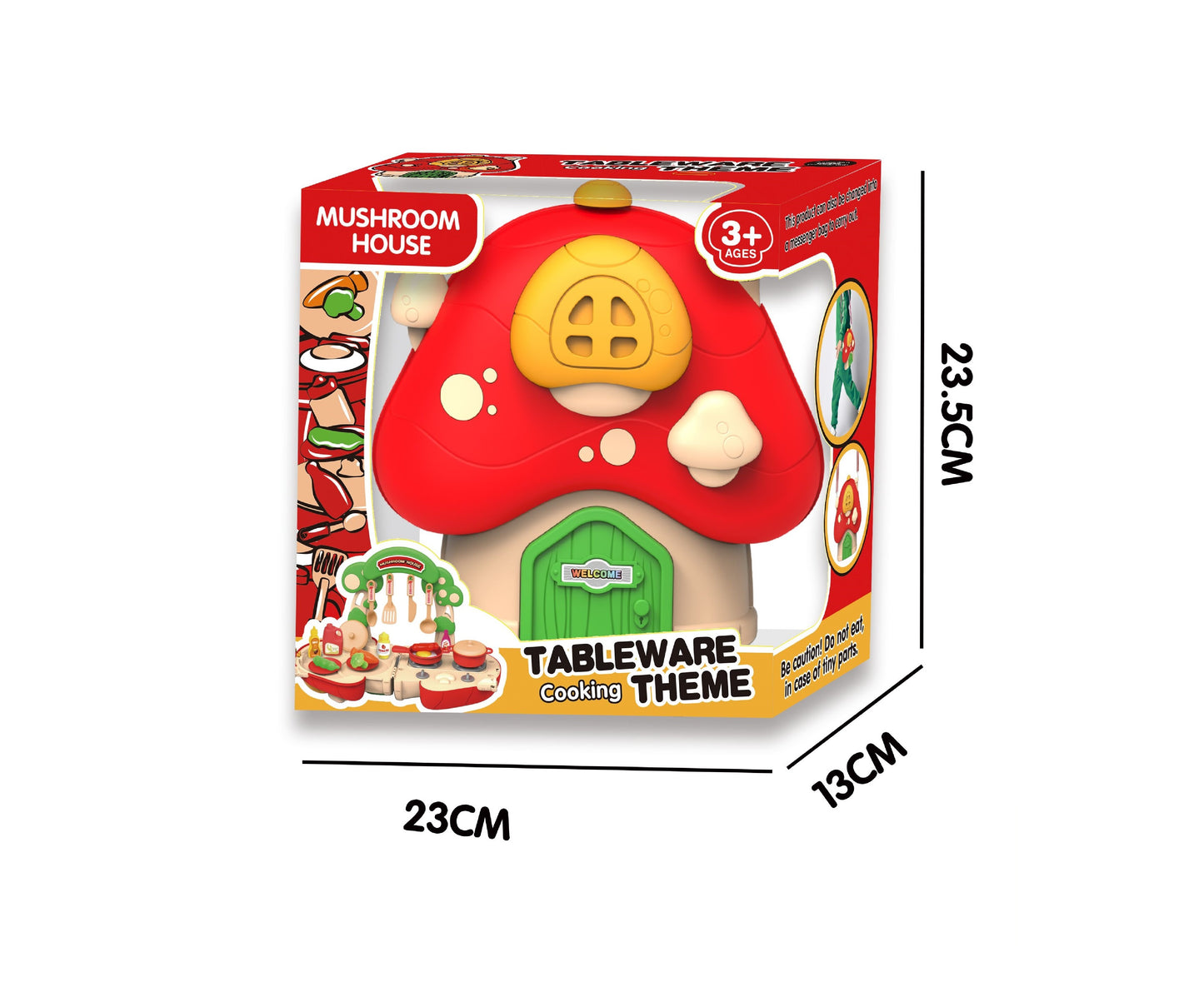 TOYBILLION Mashroom  Cooking Pretend Play Toys - can changed into a bag to carry out