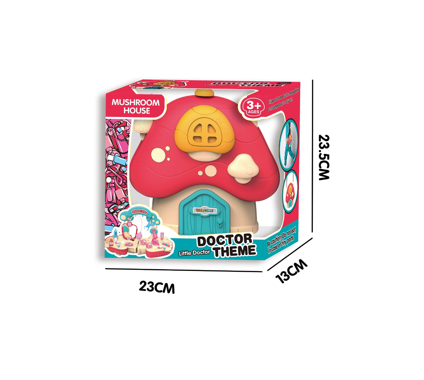 TOYBILLION Mashroom Doctor Pretend Play Toys - can changed into a bag to carry out