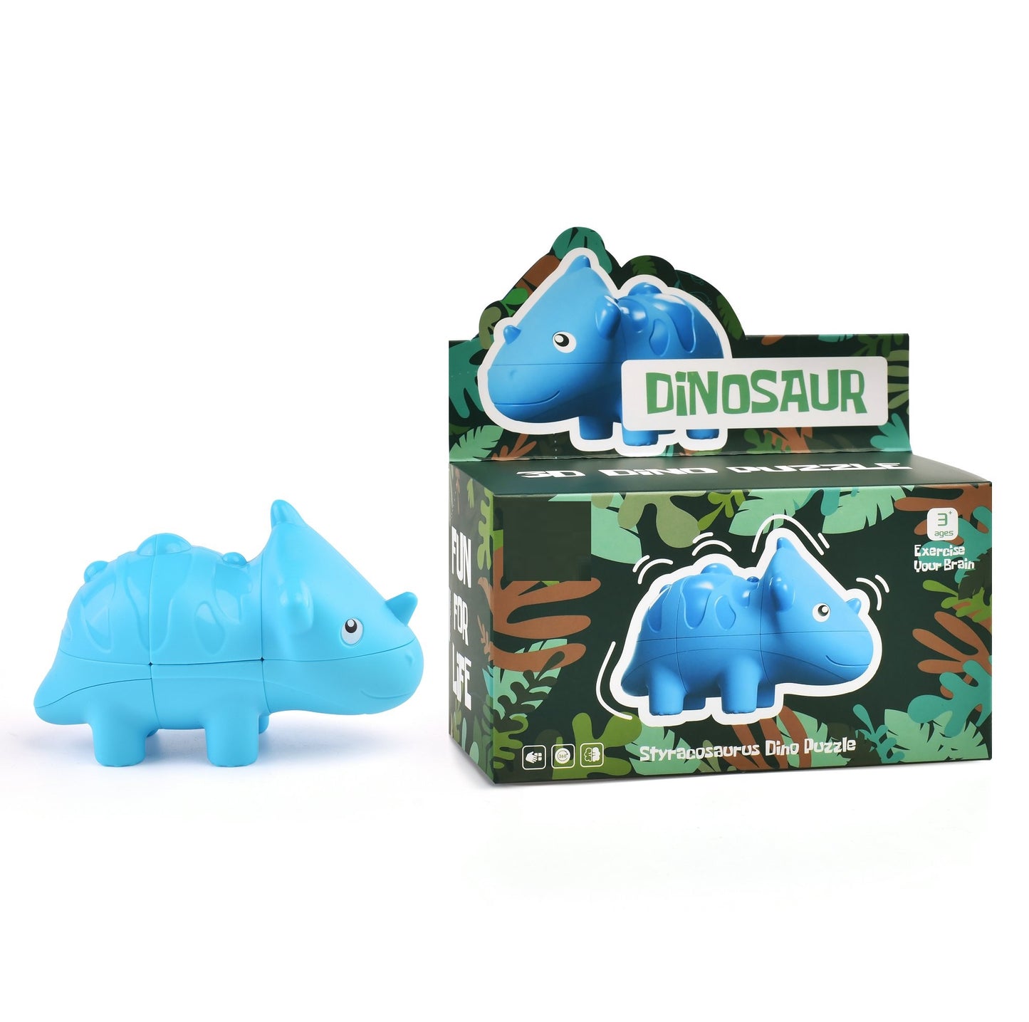 TOYBILLION Triceratops Rubik Cube - Dinosaur Puzzle Cube