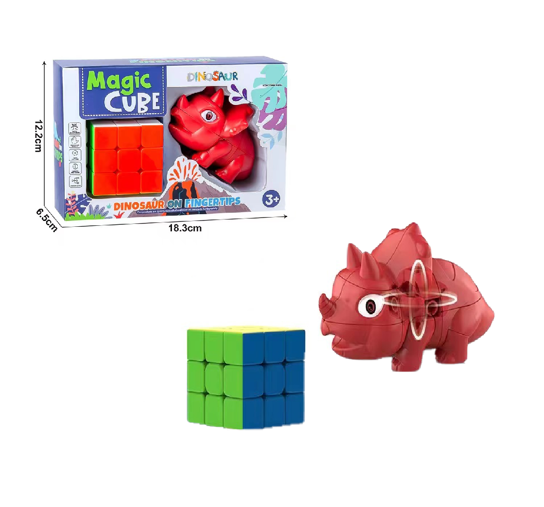 TOYBILLION Dinosaur Magic Triceratops Cube Set, Puzzle Cube Toy for Child Teen Boys & Girls Gifts