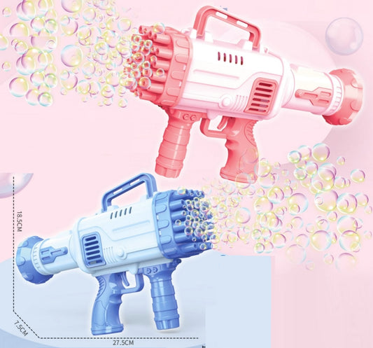 TOYBILLION 32 Holes Bubble Gun with 50ml Bubble Solution