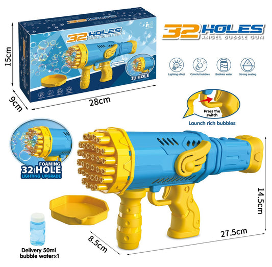 TOYBILLION 32 Holes Bubble Gun with Light