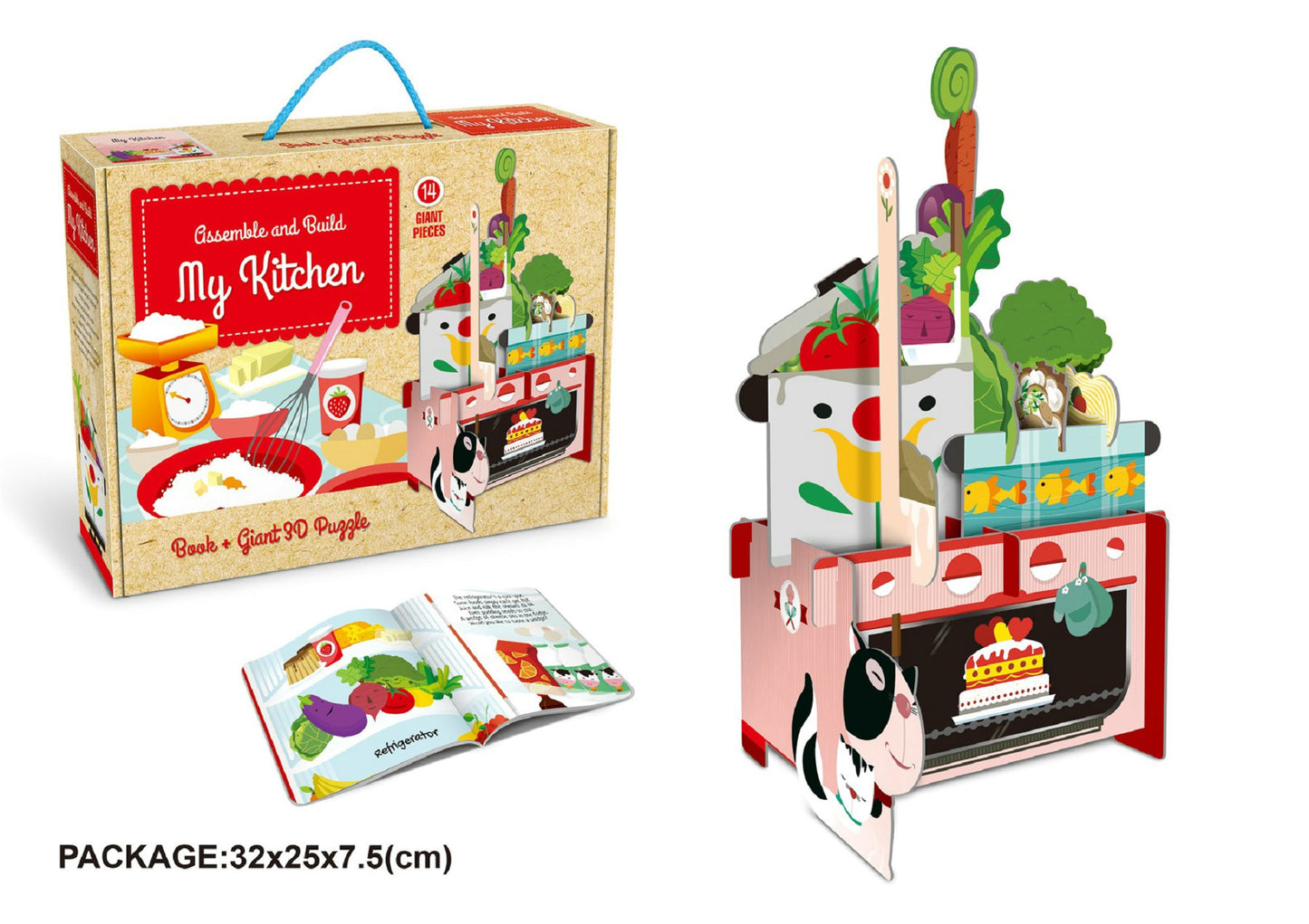 TOYBILLION 3-D Puzzle Kids Craft Kits with Story Book - My Kitchen