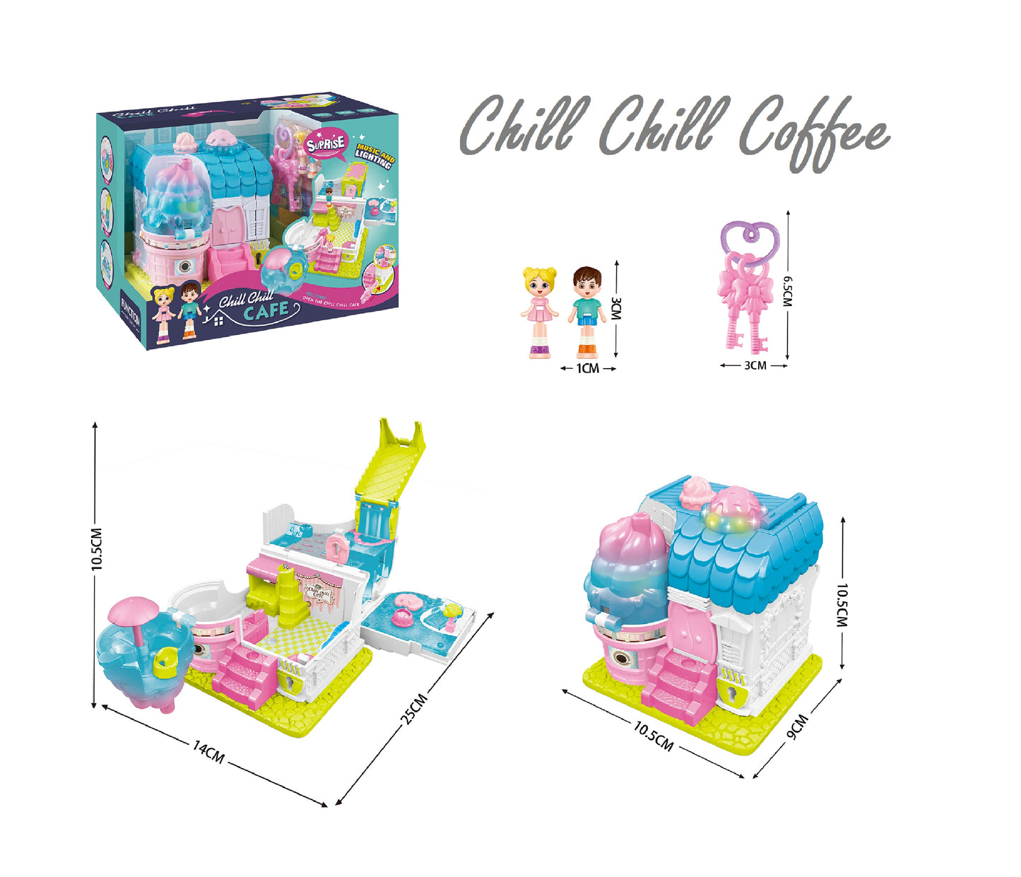 TOYBILLION Mini Chill Coffee with Light & Music