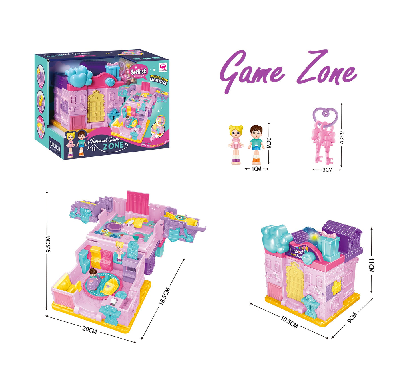 TOYBILLION Mini Game Zone with Light & Music