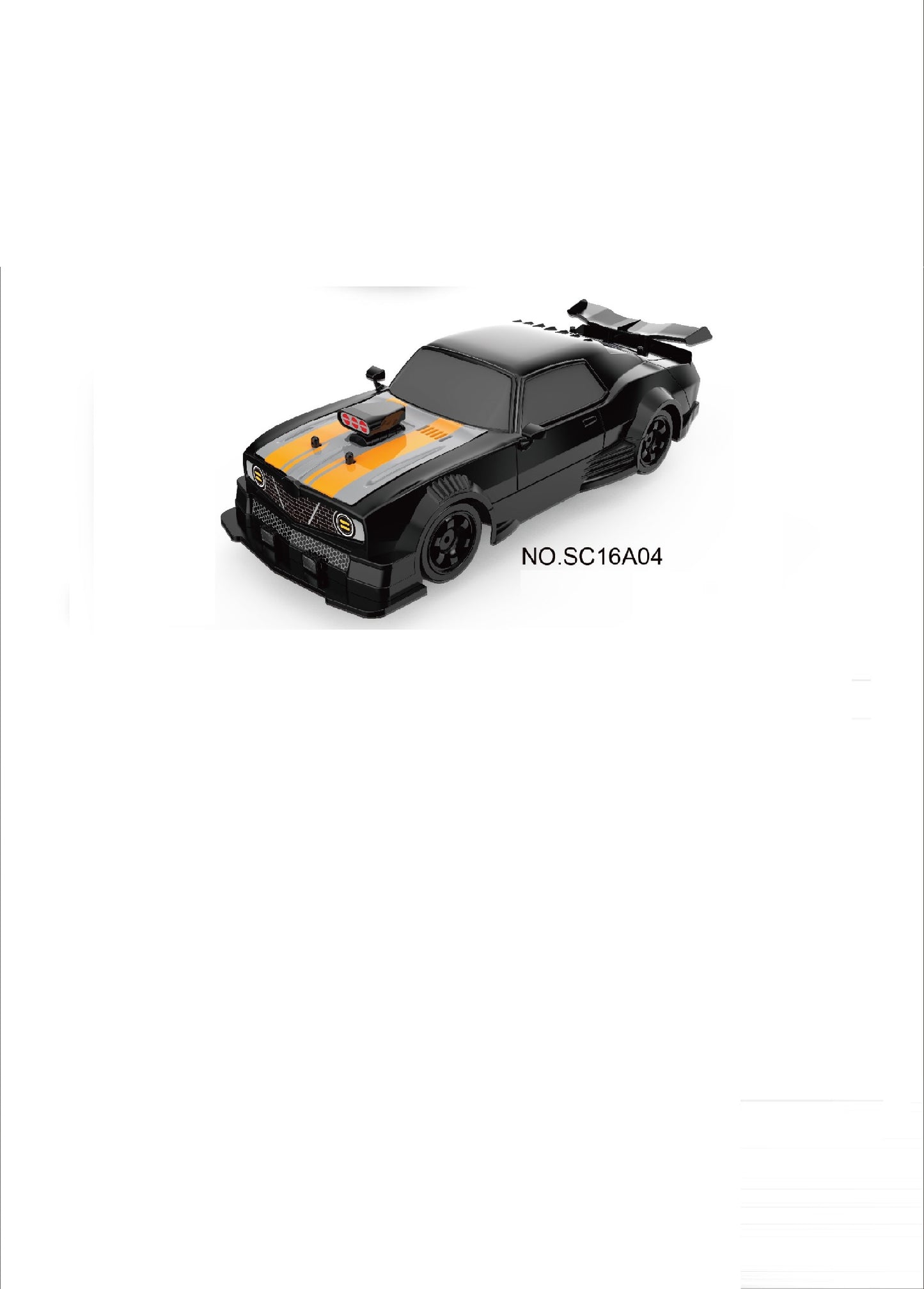 TOYBILLION 1:16 Scale Racing RC Drift Car 2.4Ghz / 4WD RTR High Speed RC Vehicle with LED Lights, All Batteries and Drifting Wheels + Racing Wheels