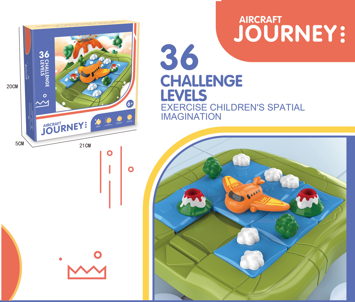 TOYBILLION Aircraft Journey Board Game, Brain Game and STEM Toy